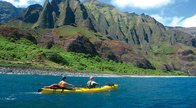 Kayak Napali Coast, Kauai, Hawaii